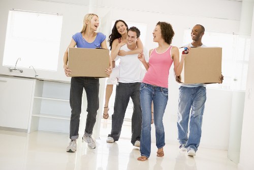 Commercial moving team planning a relocation in North Woolwich