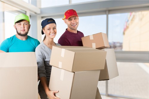 Man with van removal service supporting a North Woolwich home move