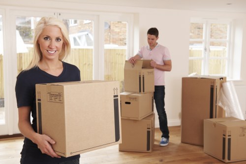 Packed moving van ready for local removals and furniture transport in North Woolwich