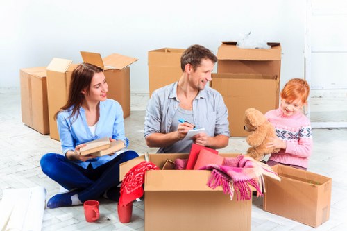 Moving team helping with a North Woolwich home relocation