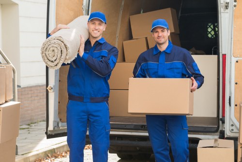 Local removals vehicle planning access in North Woolwich