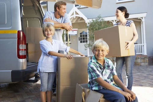 Checklist and packed household items prepared for moving day