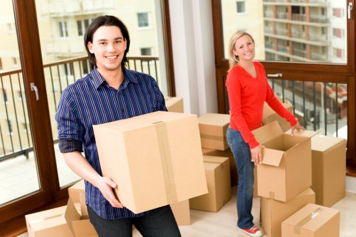 Business and household moving support with a removal van in North Woolwich