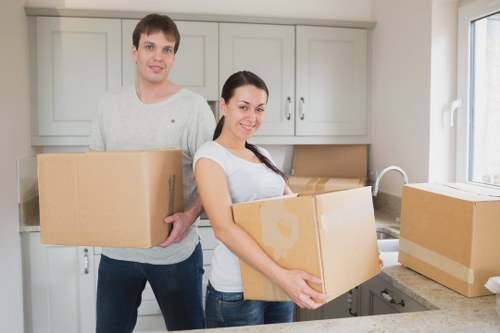 North Woolwich removals van prepared for a house or flat move